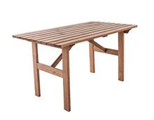 Ambientehome - Tavolo da giardino, in legno massiccio, modello HANKO, colore: marrone