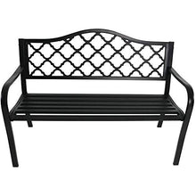 GaoF panchina per Il Tempo Libero da Giardino in Legno massello per Uso Domestico, panchina per Parco in ghisa con Struttura in Legno anticorrosione, panchina Decorativa per terrazza da Esterno