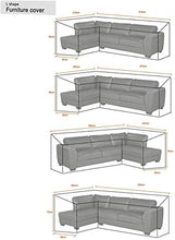 300x300x87x80cm Fodere per mobili da giardino impermeabili, copertura per mobili da giardino rettangolare, telone di protezione, resistente alla polvere e agli agenti atmosferici UV, dispositivo per