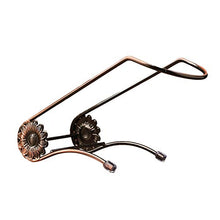 Almabner - Portabottiglie da vino autoportante, elegante in ferro battuto, supporto decorativo per bottiglie di vino rosso, per casa, ristorante e cena, tavolo