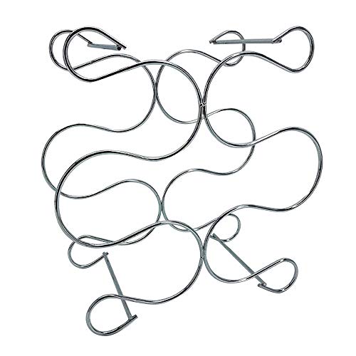 BuyStar PORTABOTTIGLIE Design, Porta Bottiglie in Metallo Argento Cromo, Design Moderno,Moderna cantinetta esporitore per 6 bottiblie di Vino, Acqua, liquore