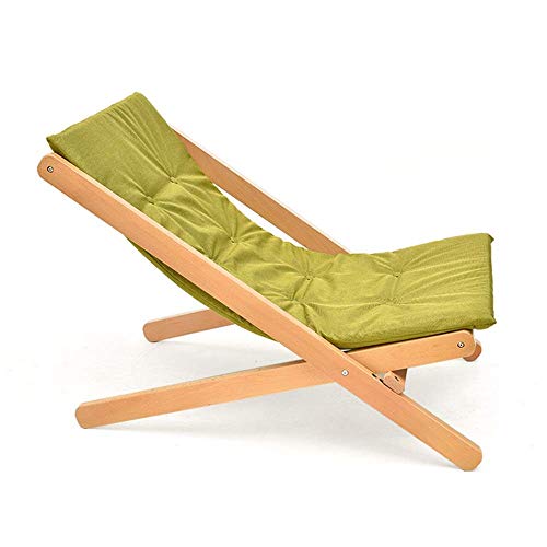 BJYG Sedia a Sdraio Mini divanetto Giapponese Divano Pigro Tempo Libero Balcone Poltrona Chaise Longue Pieghevole (Colore: Verde)