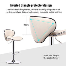 Sgabello Sgabelli da banco ad altezza bar, design ergonomico Sgabello girevole Altezza regolabile con schienale PU in pelle girevole sgabello sgabello da cucina Sgabelli da cucina Sedie da pranzo, blu