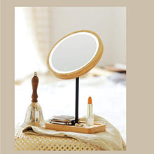 Makeup mirror Specchio per Il Trucco Specchio per Il Trucco in Legno con Luce Diurna a LED con Lampada Specchio da Trucco da Tavolo per Desktop Specchio da Trucco Portatile USB Ricaricabile