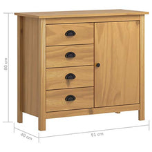 Tidyard Credenza Bianca Moderna Legno Massello di Pino con Cassetti e Anta,Armadietto Bianco Moderno con Cassetti,Credenza da Salotto,Armadietto da Salotto,Mobiletto da Salotto Soggiorno 91x40x80 cm