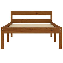 BIGTO - Struttura per letto in legno di pino massello, per camera da letto, colore: Marrone miele, 100 x 200 cm
