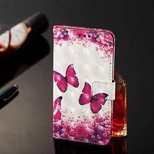 Custodia per iPhone 12 Pro/iPhone 12 Max Flip 3D in morbida pelle PU antiurto, con supporto magnetico per carte di credito, custodia protettiva in silicone TPU, con farfalla rossa
