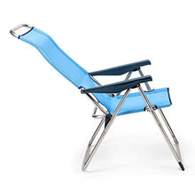 Solenny 50001072725182 50001072725182 - Sedia da spiaggia 5 posizioni schienale anatomico blu e bianco