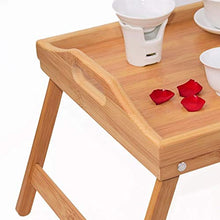 jiaju Tavoli da Picnic Tavolo Pieghevole, Portatile Bamboo Letto Letto Vassoio per Laptop Desk Desk tè Tavolo da Portata Tavolo Pieghevole Gambe per Laptop
