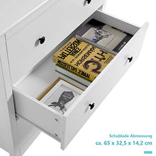 JIESD-Z - Cassettiera con 3 cassetti, con maniglie e guide in metallo, supporto per cassetti anti-inchino, per soggiorno, camera da letto, 80 x 41 x 84 cm