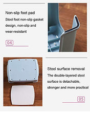 WYB Sgabello in plastica, Sgabello Piccolo e Antiscivolo Piccolo e Leggero, poggiapiedi Portatile in One-Step, Adatto per Cucina, Bagno e Toilette,Blu