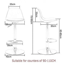 Arredamento Sgabello Sedia da Bar Giallo Moderno Sedia da Cucina Sgabello da Sedia con Schienale Regolabile Girevole 60CM-80CM