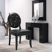 Sedie da pranzo in stile antico classico sedia da cucina sedia in pelle PU per soggiorno camera da letto cucina (dimensioni: 52 x 59 x 95 cm; colore: nero)
