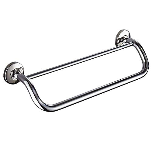NHLBD Mensola da Bagno, mensola portaoggetti - Bagno Rack Corso igienici Chrome Compact Shelf Rettangolare for Attrezzature da Cucina con Portasciugamano (54.5x13.5cm) partizione Bagno