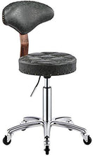 Sgabello Sedia Poggiapiedi Telaio Bar Stool Metallo con Schienale Impermeabile Addensare Girevole Sgabello Rotella Universale Regolabile Bar Stool QAF1008 (Color : D)