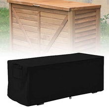 BYARSS Coperchio per Deck Box, Copertura per Deck da Giardino Impermeabile a Prova di Raggi UV Copertura per Scatola di immagazzinaggio 123x62x55cm(Nero)