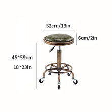 Poltrone Nubao Gambe di taglio Sgabello su rotelle, di rotolamento Sgabello con Cappuccetto Rosso modello in pelle sintetica Sedile, Altezza regolabile 46-60 cm, peso 160 Kg supportati, Salone di tagl