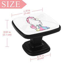 L'unicorno grasso scoreggia sull'arcobaleno Pomelli per Porta Set di 4 Pomelli per Mobili Manopole per Cassetti Cucina Armadio Vetro