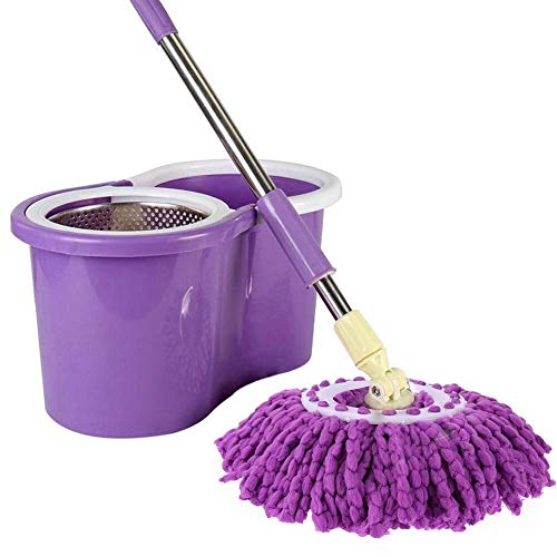 WAMSY Mop Utensile per La Pulizia del Bagno della Cucina con Testina di Ricambio Rotante in Microfibra con Testina Rotante Super Assorbente