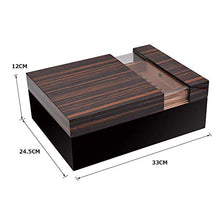 WRJY Humidor portasigari in Legno di Cedro con igrometro e umidificatore, Scatola Porta sigari da Tavolo di Grande capacità può Contenere 50 sigari, vetrina per sigari con Finestra in v