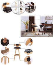 BDLYZ Yxsd Bar Stool pranza Sedia con Schienale e poggiapiedi Naturali Gambe in Legno massello con attenuato Pad Designer contemporanea for Office Lounge Pranzo Cucina