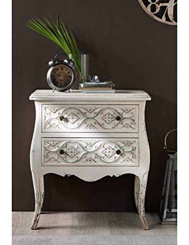 BRANDANI 53976 Cassettiera Intarsio Bombata Legno Abete/MDF