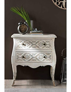 BRANDANI 53976 Cassettiera Intarsio Bombata Legno Abete/MDF