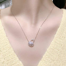 Baoxiaohed Collana in Argento Sterling,925 Sterling Argento Cinese Stile Creativo Zucca Zircon Collana, Utilizzata Come Festa della Mamma, Festa, Compleanno, Regalo Anniversario