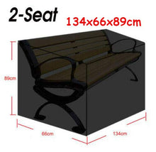 ready - Copertura per panca da giardino con 2 posti, impermeabile, anti-polvere, per mobili da giardino (2 posti 134 x 66 x 89)