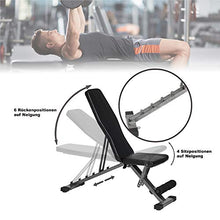 PUCHIKA Panca per sollevamento pesi, panca regolabile, panca pieghevole per allenamento completo del corpo, pressione panchina