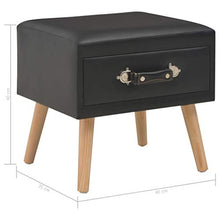 Comodino Camera da Letto, Comodini Mobile Contenitore Mobile Contenitore in Pelle Artificiale + Pino con 1 Cassetto, può Essere Utilizzato Anche Come Pouf, Mobile Basso, 40 x 35 x 40 cm
