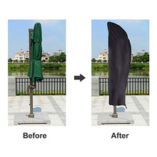 SYLC Copertura per Ombrellone, Fodera Protettiva per Ombrellone, Oxford 210D Copriombrellone Impermeabile Resistente allo Strappo (Banana265×30/50/40cm,Verde)