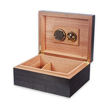 WRJY Humidor per sigari Scatola per sigari Portasigarette Armadietto per sigari, Rivestimento in Legno di Cedro Guarnizione Ispessita con umidificatore e igrometro Scatola Regalo per uo