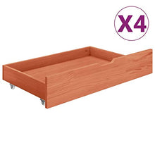 FAMIROSA Giroletto con Baldacchino 4 Cassetti in Legno di Pino 180x200 cm-0545