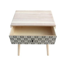 Rebecca Mobili Comodino 1 cassetto, tavolino da Divano Moderno, Legno, Marrone Chiaro Grigio, Soggiorno Camera da Letto - Misure: 57 x 45 x 30 cm (HxLxP) - Art. RE6117