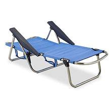 Solenny 50001072720101 – Sedia a Sdraio-Lettino con 4 Posizioni, Blu, con Manici e Gambe Pieghevoli sullo Schienale