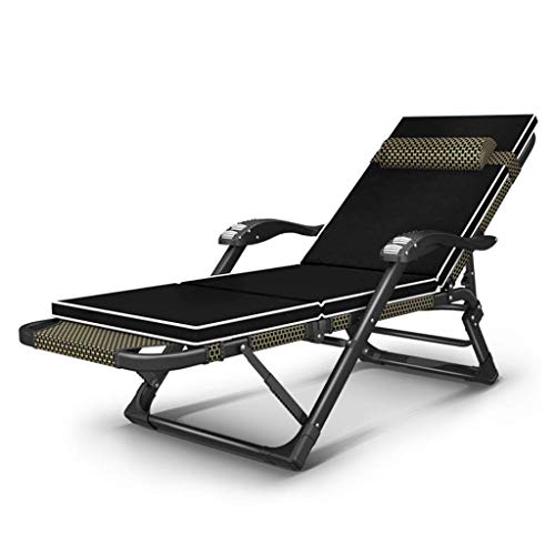 Lettini prendisole,sedia reclinabile reclinabile da giardino per impieghi gravosi Zero Gravity,sdraio sdraio pieghevole impermeabile leggera per campeggio all'aperto in spiaggia,giallo (colore:nero-2)