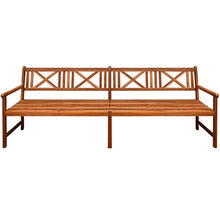 vidaXL Panca da Giardino con Cuscini 240 cm in Massello Acacia