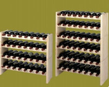 Piushopping Cantinetta componibile portabottiglie Vino in Legno di Pino Naturale 16 postazioni per modulo Dimensione cm 69x27xh30