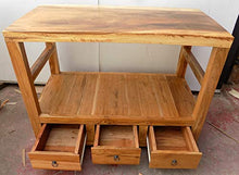 Marblechic - Mobile Bagno in Teak massello Piano in suar cm 100x50x78h Industrial arredo