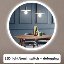 Bathroom mirror Smart Touch LED Luminoso Specchio da Bagno Appeso a Parete Rotondo con Lampada Specchio Bagno lavamani Specchio Luce antiappannamento