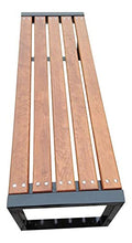 GardeTech Panca da Giardino con Schienale | 150 cm di Lunghezza | in Legno massello e Acciaio Massiccio Verniciato | Abete Rosso | Modern