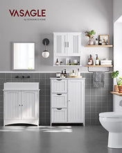 VASAGLE Mobile da Bagno, Mobiletto per Bagno con 3 Cassetti Capienti, Armadietto da Bagno, Ripiano Regolabile, 30 x 60 x 81 cm, Bianco BBC49WT