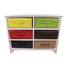 EliteKoopers - Cassettiera con 6 cassetti, multicolore