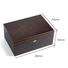 Minmin Cigar Box Legno di Cedro umidificatore a doppio strato design Grana del legno Piano vernice grande capacità alcoholized Cigar Cabinet, 345x155x235mm accessori del sigaro