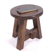 Design Delight, Bern, sgabello in legno di mogano massiccio, 23 x 20 x 20 cm (A x L x P), stile rustico
