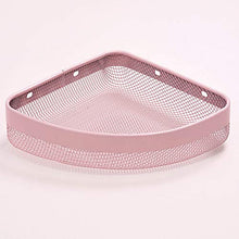 Mensola da doccia a parete in acciaio inox con ventosa per doccia ad angolo, senza foratura, per bagno, cucina, colore: rosa