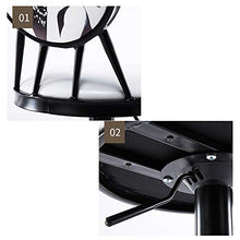 Sedia girevole in metallo con sgabello da bar, sedie da bar confortevoli in pelle cerata a olio rustica, sedie da bar girevoli con schienale, sgabello da cucina in ferro artistico, poggiapiedi con str