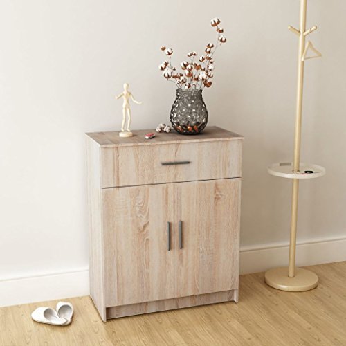 Tidyard Credenza in Truciolato Rovere,Credenza Moderna di Robusta e Durevole, Design Unico e Elegante71x35x88 cm
