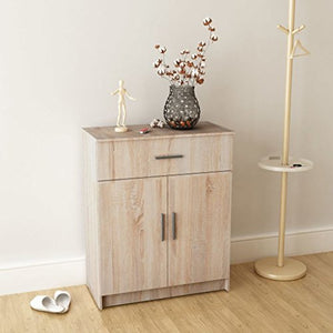 Tidyard Credenza in Truciolato Rovere,Credenza Moderna di Robusta e Durevole, Design Unico e Elegante71x35x88 cm